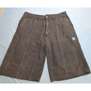 O'Quinn OQ  Men's Size 30 Board Shorts Surf  Plaid Brown